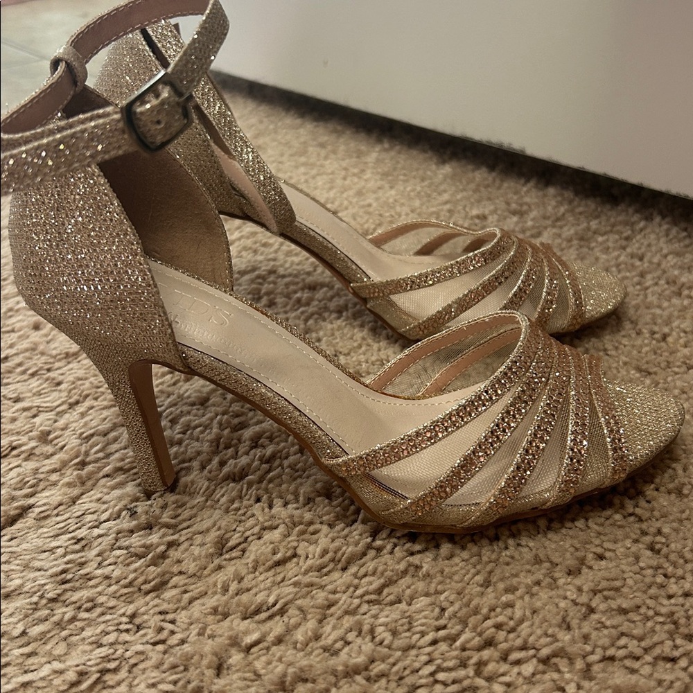 Sparkling Strappy Rose gold Heels